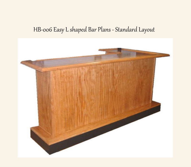 Easy Plans to Build a 4 x 8 foot L Shaped Home Bar. Economical Etsy