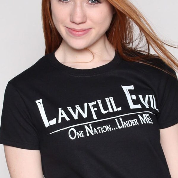 Lawful Evil -One Nation...Under ME! RPG Alignment D&D Pathfinder Shirt | Dungeons and Dragons Tee| Armor Class 10 Handmade Gifts for Gamers