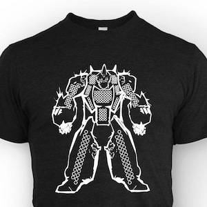 Battletech Mechwarrior Mech Damage Chart Shirt | Front and Back Graphic Tee | Armor Class 10 Handmade Gifts for Gamers | Cool Unisex Robot T