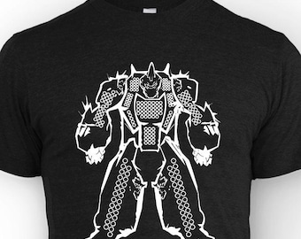 Battletech Mechwarrior Robot T-Shirt: Front & Back Graphic Tee