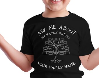 Ask Me - Family History - LDS Mormon Christian T-Shirt - Genealogy - Customized Tee for Men Women and Children