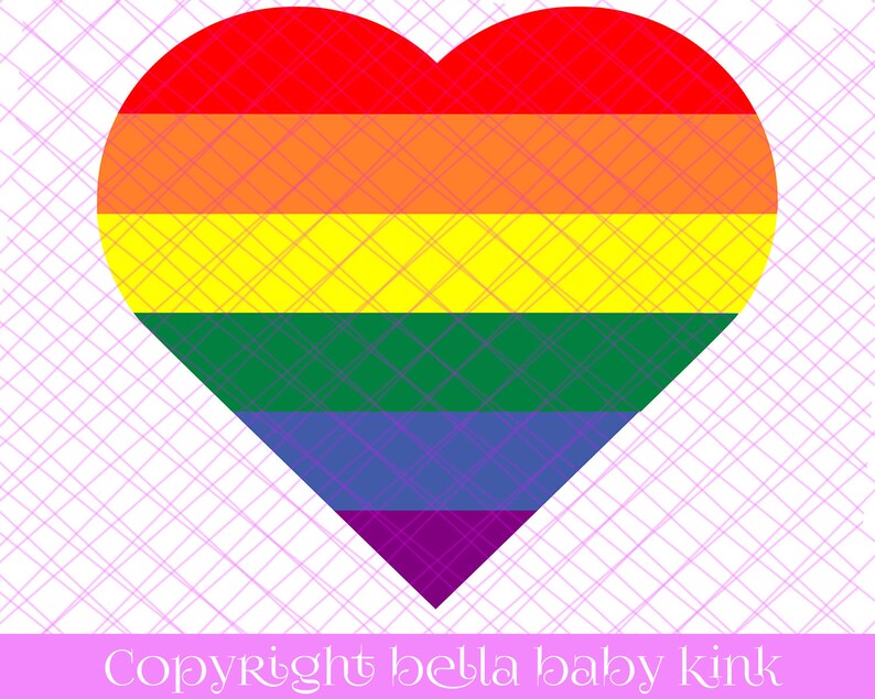 LGBTQ Pride Rainbow Heart SVG File for Cricut Silhouette Vinyl Cutting ...