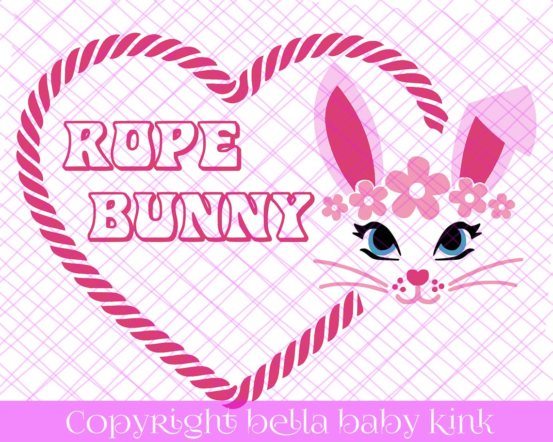 Rope Bunny SVG Vector Graphic File for Cricut Silhouette Cameo Etsy
