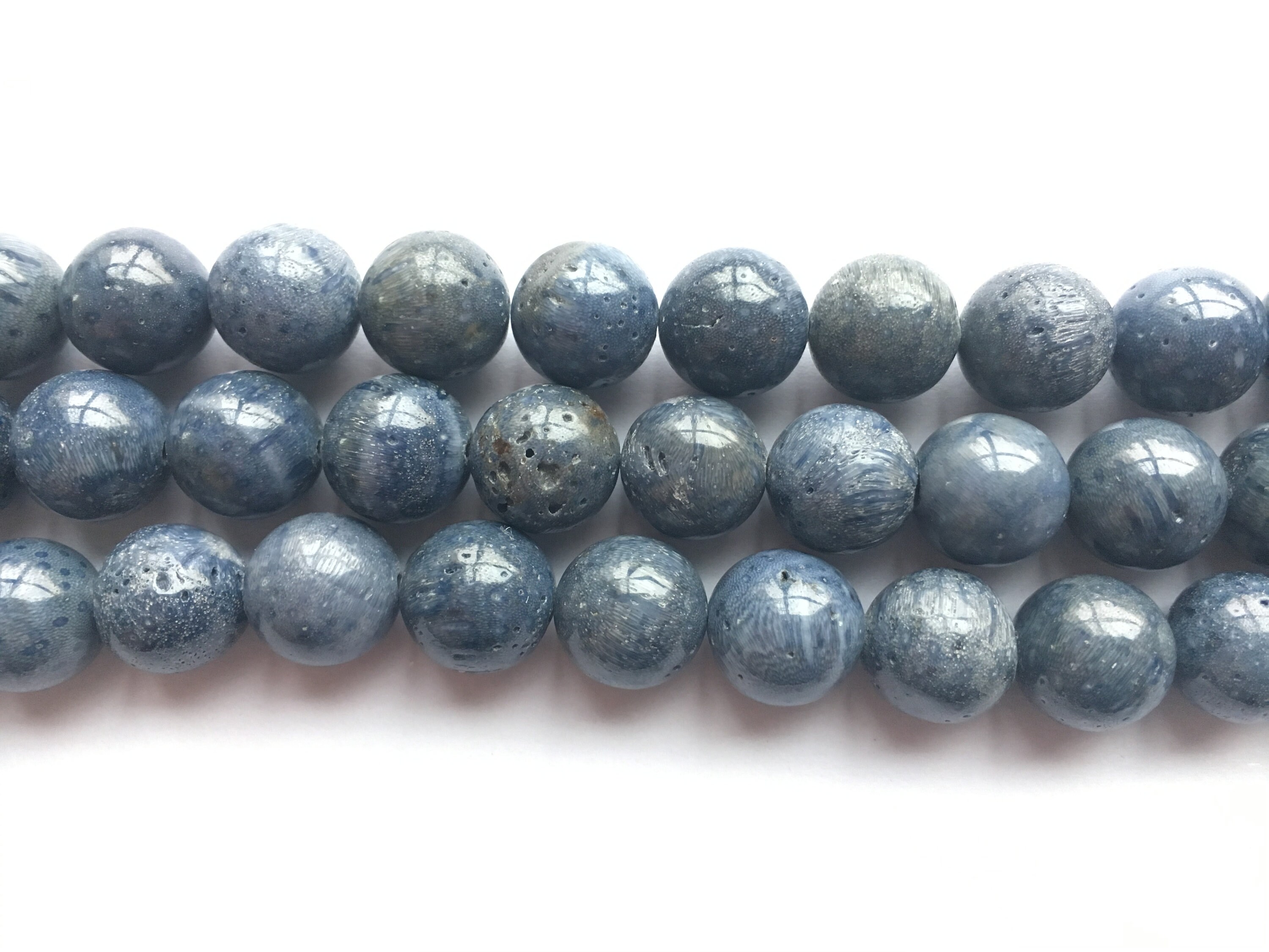 Blue Sponge Coral Round Natural Gemstone Bead 4/6/8/10mm Etsy