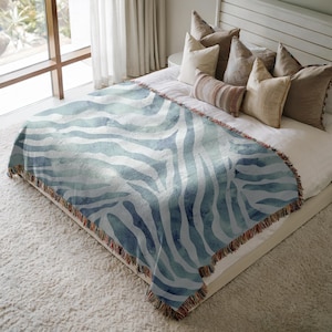 Zebra Lover Gift Blanket Woven Couch Throw Vintage Home Decor Blanket Cozy Four Color Choice Zebra Blanket Vintage Inspired Zebra Throw