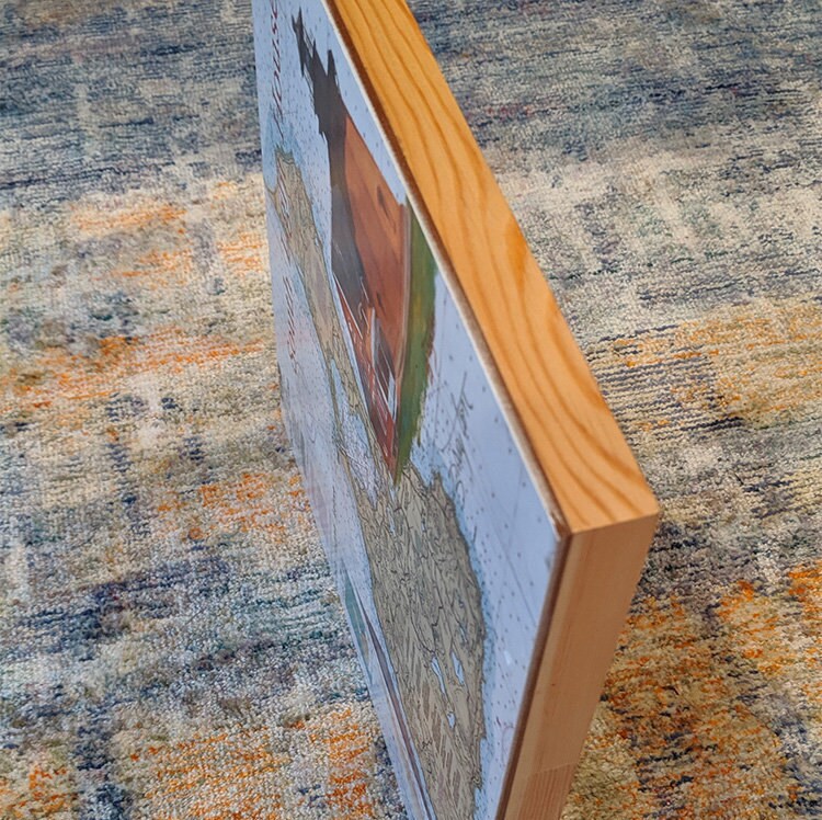 Narragansett Bay Chart, Humpback Whale, Print, Giclee, Nautical