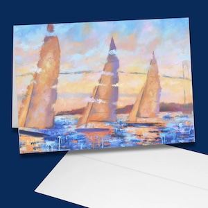 Inspiration pour la conception de cartes de voeux nautiques, décoration côtière, thème de l'océan, art de la voile, ensemble de papeterie, carte de correspondance vierge, message, art de style maritime