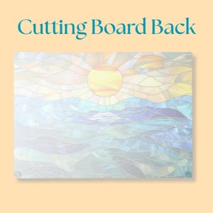 Ocean Stained Glass Cutting Board Coastal Kitchen Decor Seaside Sunset Glass Board Culinary Gift Beach House Accessory Summer Vibe Gift image 8