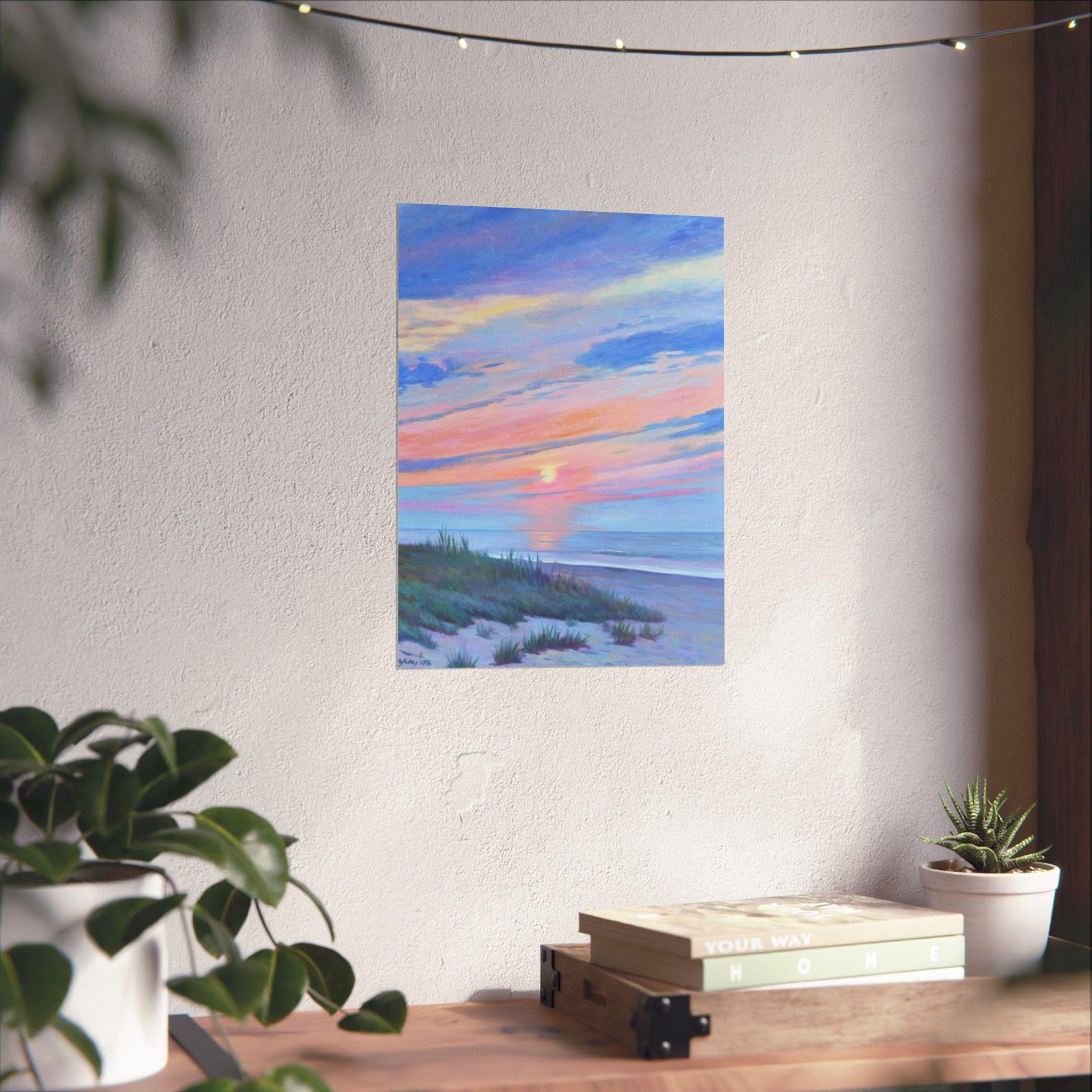 Fresh Look at Sunset Beach Matte Vertical Posters Beach Sunset Giclee Print Canvas