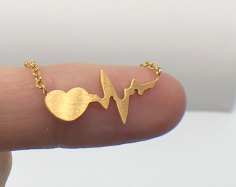 Heart Beat 18K Gold Plated Necklace