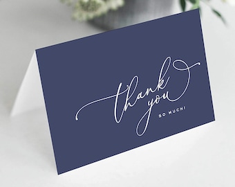 Thank You Cards Beautiful Personalized Bluer than Blue Tea Note Cards Invitations