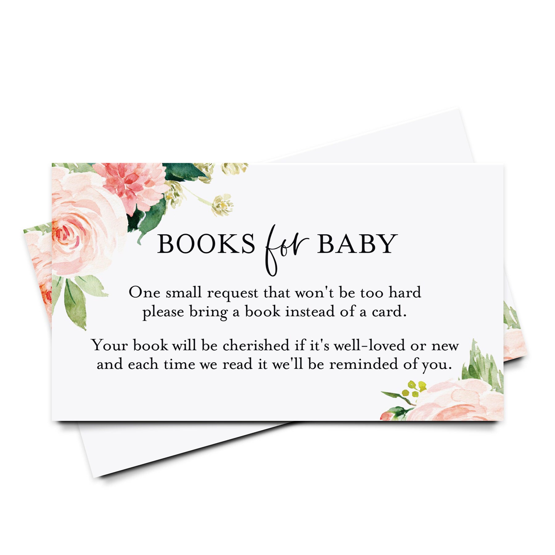 PRINTED Baby Shower Book Request Cards Books for Baby Insert Etsy