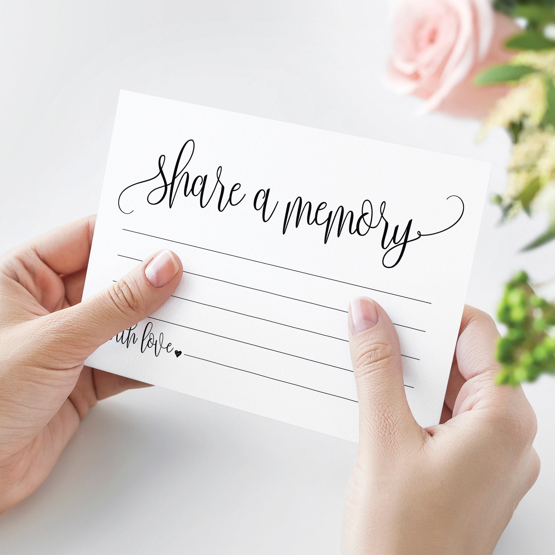 PRINTED Share A Memory Cards —For: Funeral, Celebration of Life, Memo…