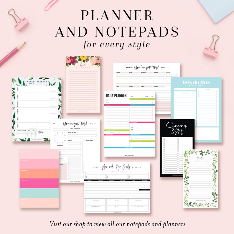 printed-daily-planner-tear-off-pad-50-undated-sheets-desk-etsy-uk