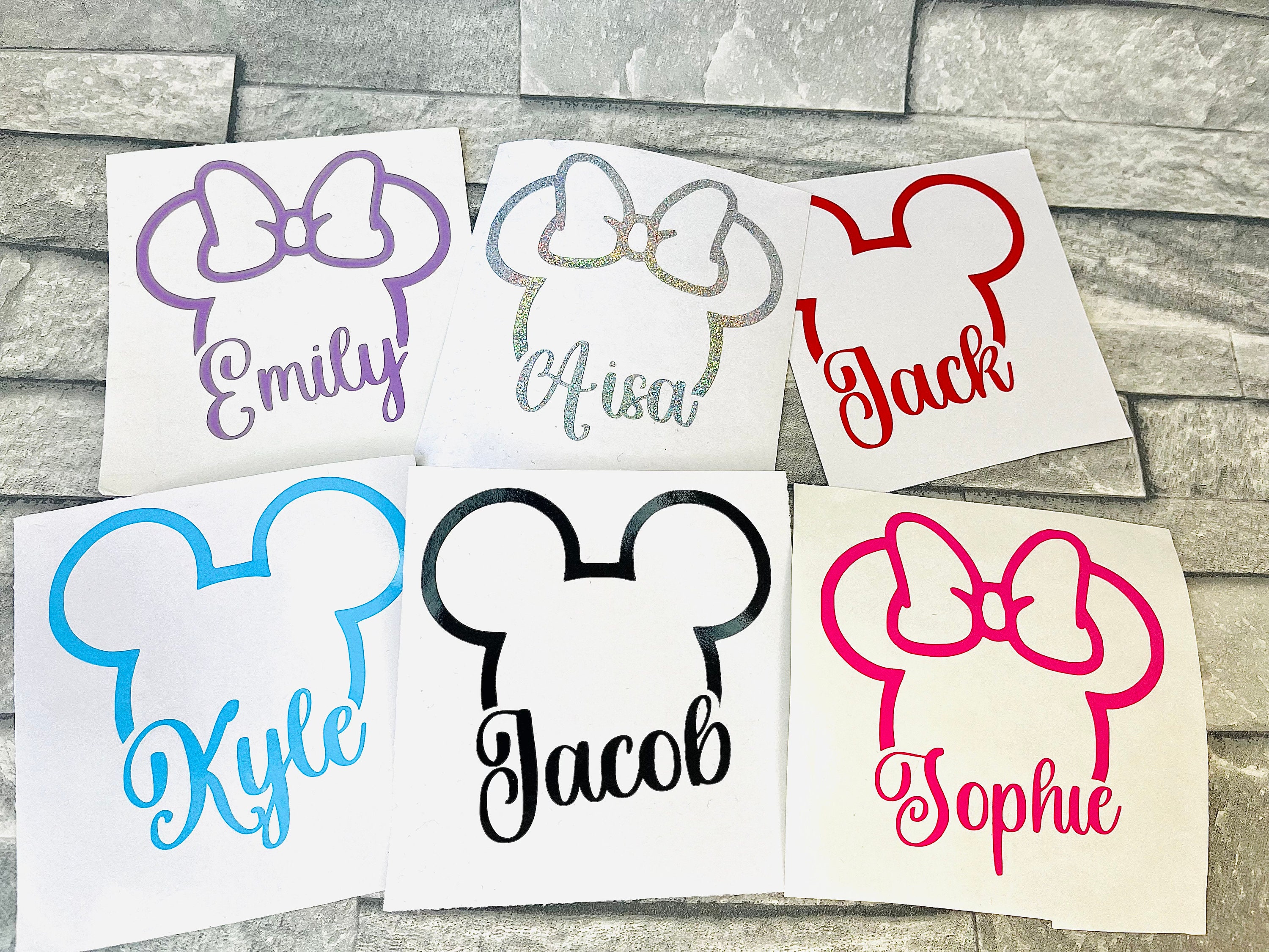 Iron on patches - MINNIE MOUSE GLASSES & HEART Disney - pink - 7,2x6,4cm  - Application Embroided badges