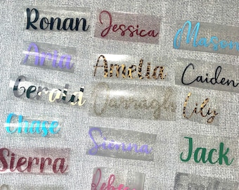 Personalised Iron On Name Labels For Personalizing Gifts Birthday Hen Party Wedding Bridal Shoes Hats Trainers Clothing Fabric Wholesale DIY