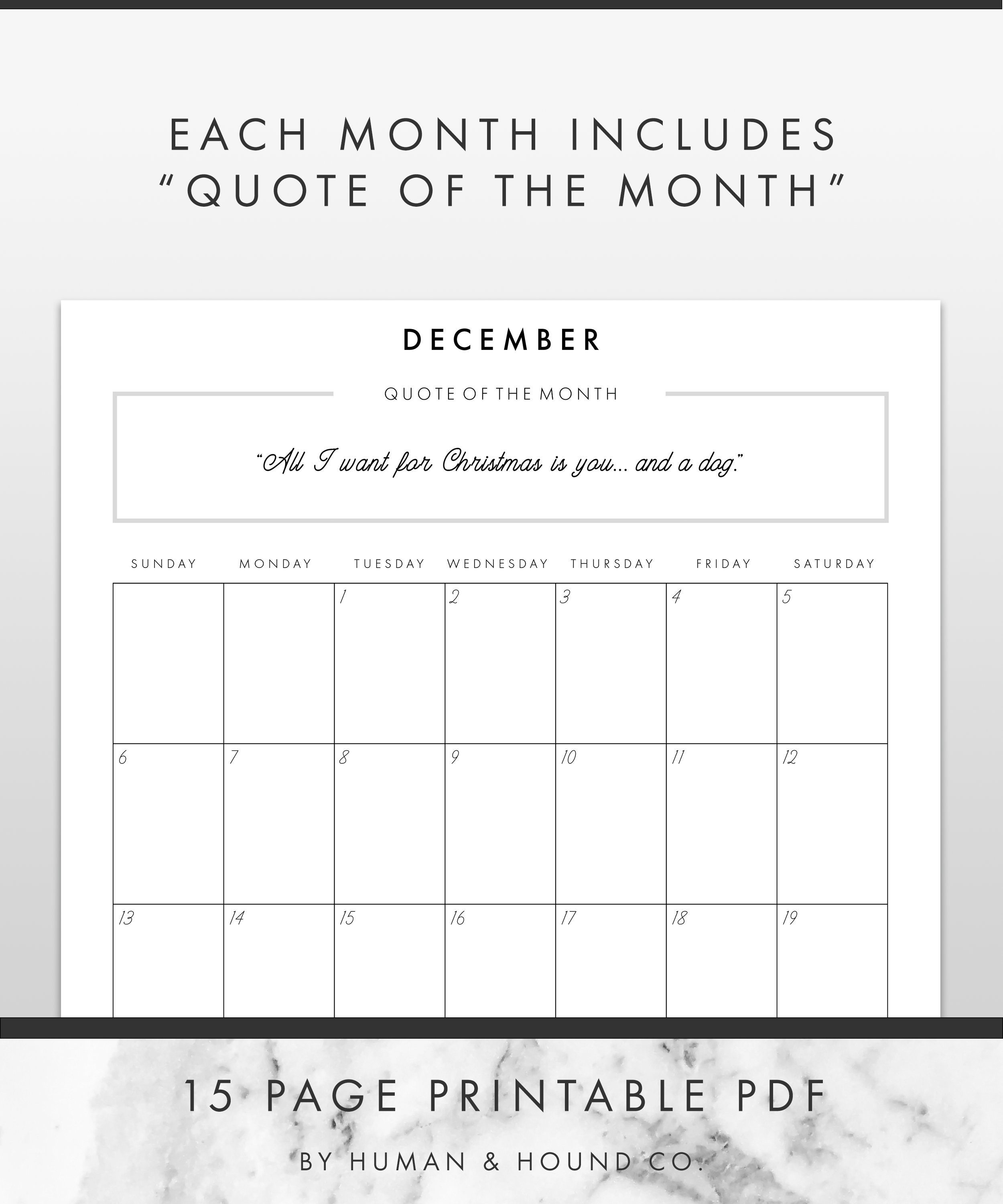 2021 calendar printable desk calendar digital calendar etsy