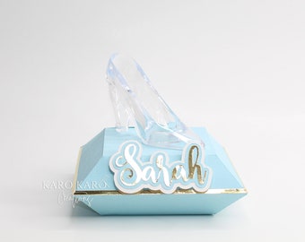 Cinderella Party favor box, Cinderella Shoes, Cinderella slipper, Party decoration, Birthday princess, Table decor