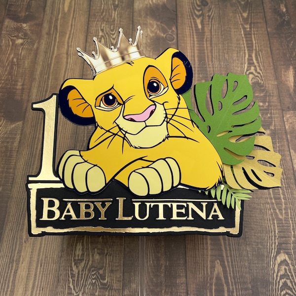 The Lion King cake topper, Simba cake topper, lion king party decortation, birthday lion king decoration, custom party decoration