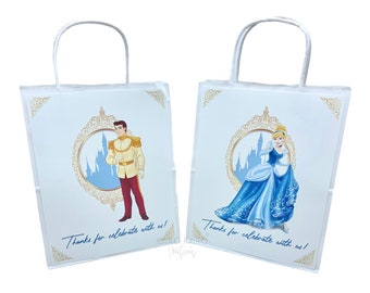 Cinderella and Prince, Cinderella party favor bags, Gift bags, Princess, Gift box