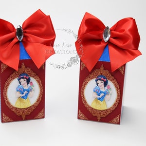 Snow white, Personalized favor box, Fancy snow white party favor box, Personalized party decor, Princess birthday