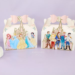 Castle,Disney Princess, PACK Personalized Big Gable favor box, Fancy party favor box,Custom party decoration,Princess birthday,Birthday Girl