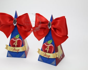 Snow White Pillow Boxes Instant Download Printable Snowwhite Gift Box Party Favors Pack Set Princess Party Treat Boxes Cute Present Idea