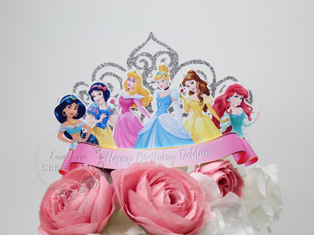 Disney Princesses Centerpiece Personalized Party Decoration Etsy