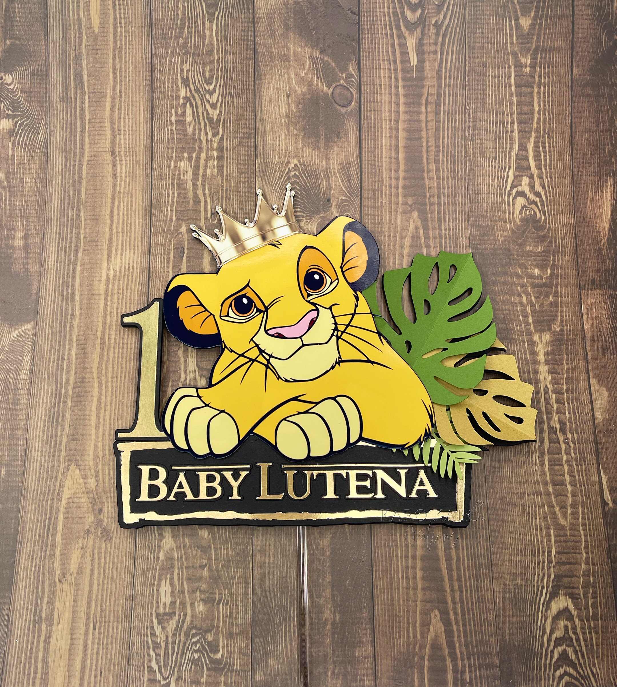 The Lion King Cake Topper Simba Cake Topper Lion King Party Etsy UK