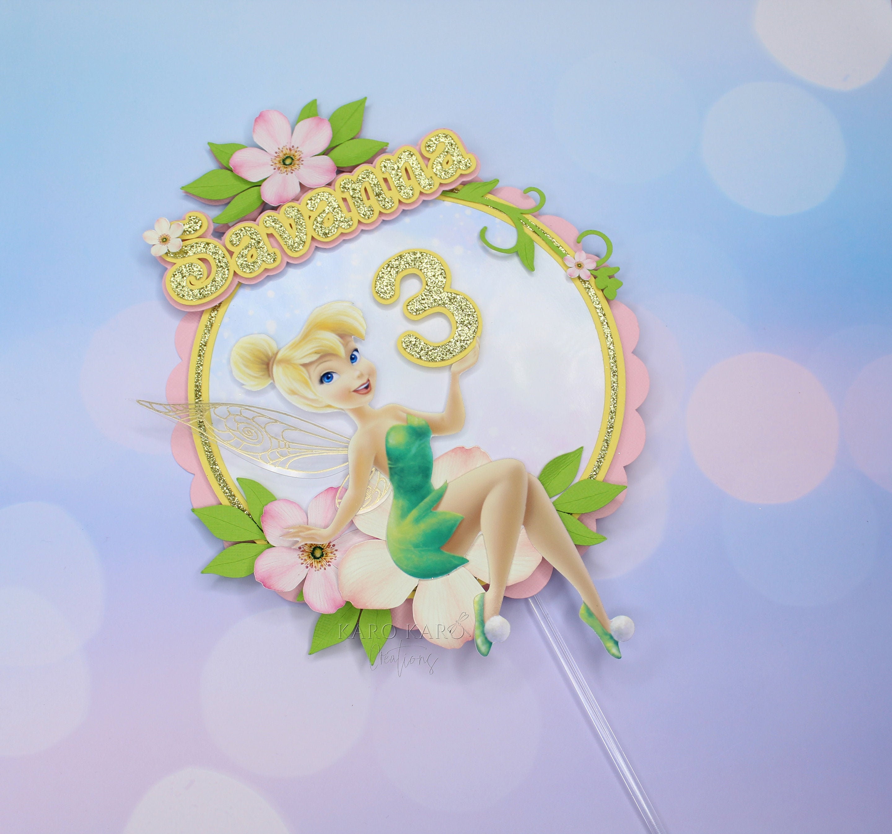 Tinker Bell Cake Topper Fairies Custom Party Decorationn Etsy Australia