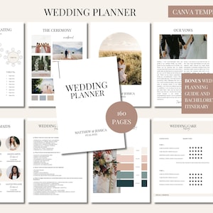 160+ Pages Wedding Planner Template, Wedding Checklist and Budget Tracker, Wedding Binder, Wedding Itinerary, Wedding Planning Book Download