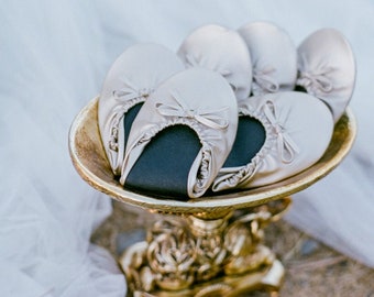 Ballerine pieghevoli, ballerine arrotolabili, ballerine da matrimonio, ballerine per gli ospiti, ballerine per gli ospiti, ballerine pieghevoli, ballerine da matrimonio, scarpe con borsa