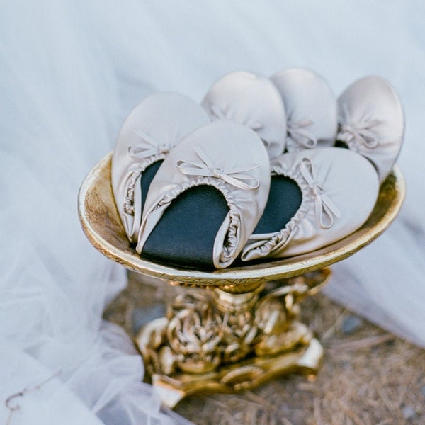 Chaussures plates pliables, Chaussures plates à roulettes, Chaussures plates pour mariage, Ballerines pour invités, Ballerines pliables, Ballerines de mariage, Chaussures sac à main