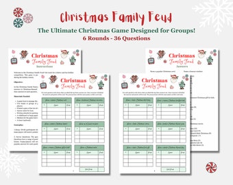 Christmas Family Feud Game: Retro Holiday Trivia (PDF)
