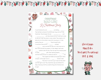 Christmas Mad Libs Game: Printable Family Holiday Activity (PDF & PNG)
