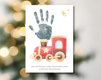 Christmas Handprint Craft, Kids Christmas Gift, Preschool & Daycare Art, Christmas Keepsake, Grandparents Gift, Xmas Handprint