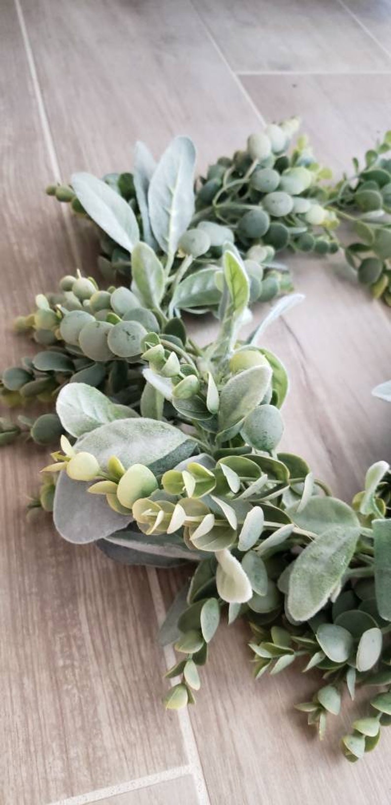 Lambs Ear Eucalyptus Greenery Garland With Lavender Rustic Etsy