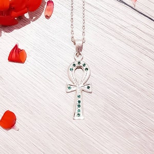 Ankh Necklace, Sterling Silver Ankh Pendant, Ankh Key of The Life, Ancient Egyptian Necklace, Ankh Jewelry.