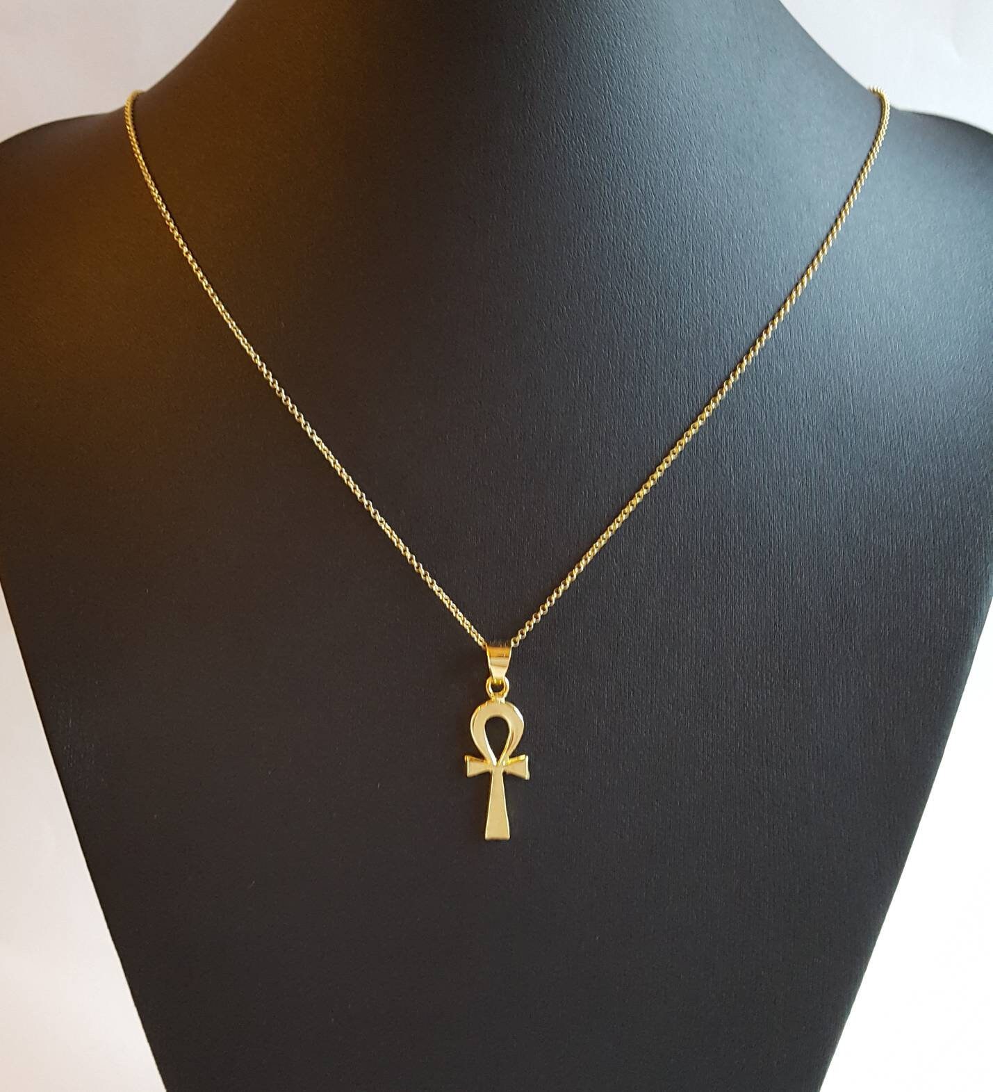 Small gold 2024 ankh necklace