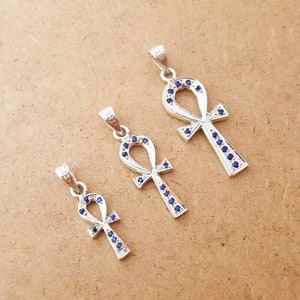 Large Ankh Necklace, Sterling Silver Ankh Pendant, Key of The Life, Ancient Egyptian Ankh Jewelry.