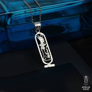 King Ramesses Necklace, Sterling Silver Cartouche Necklace, Ramses Royal Cartouche Jewelry