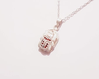 Scarabee-hanger: sterlingzilveren Egyptische ketting