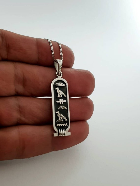 Collar de nombre personalizado egipcio de cartucho - Etsy México