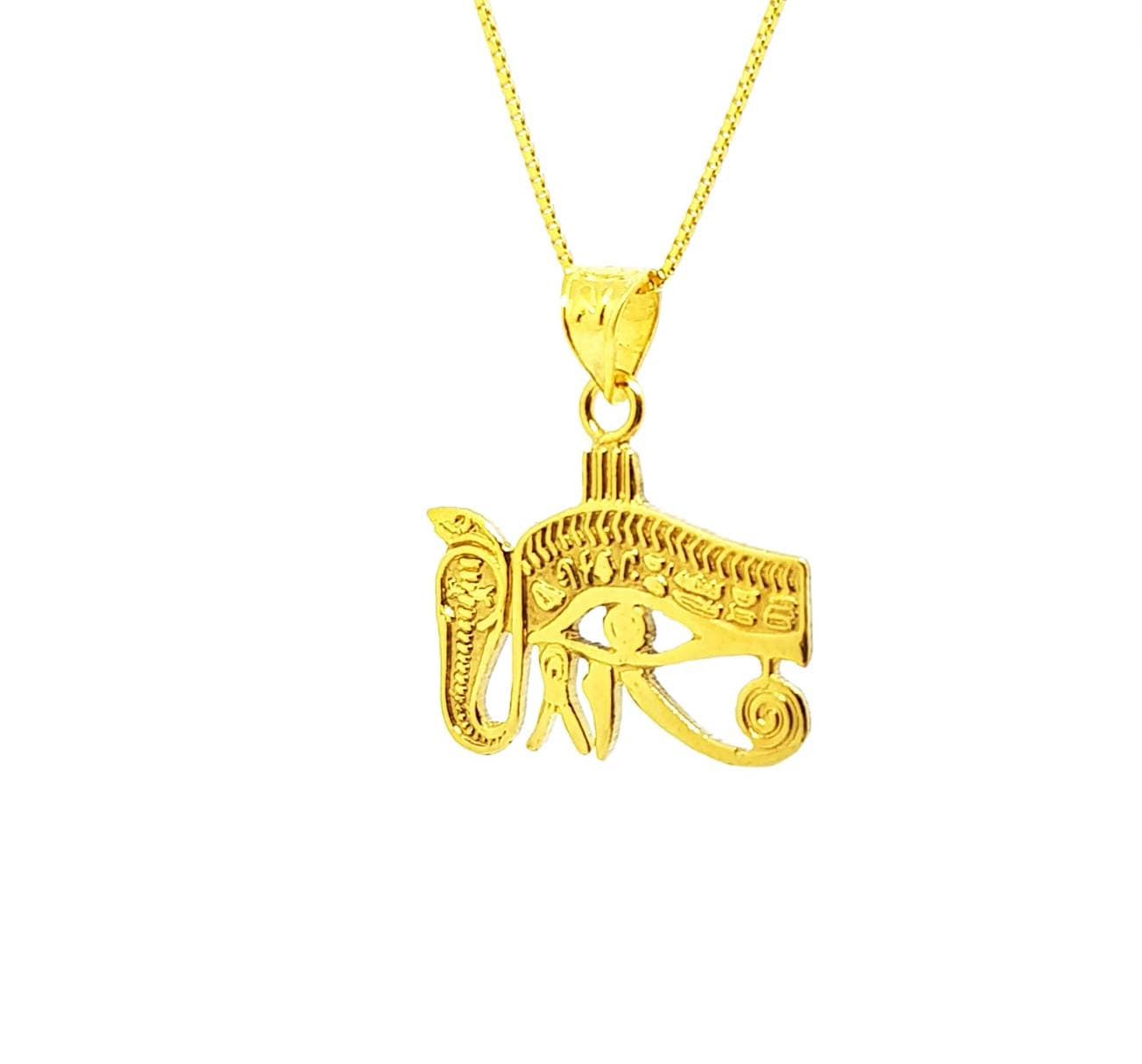 14k gold eye of horus necklace