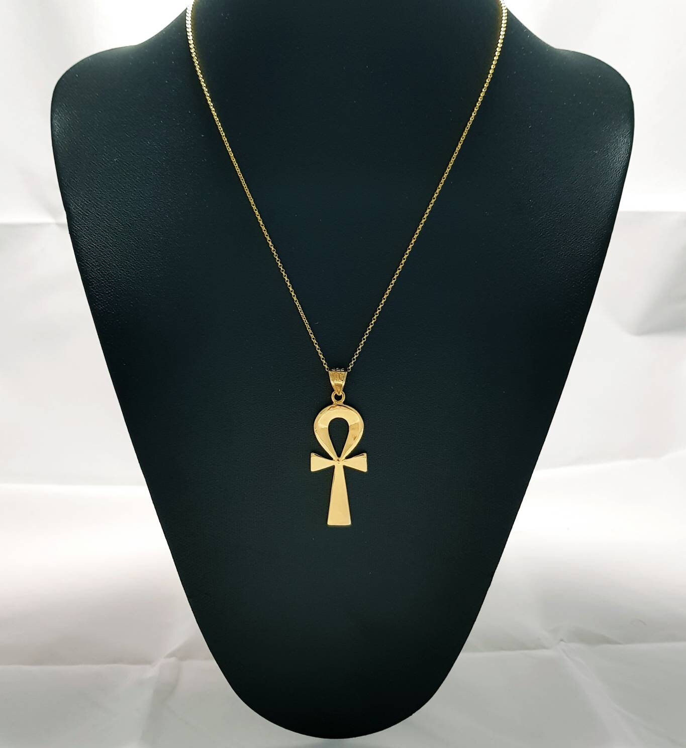 Gold Ankh Necklace 14k Gold Vermeil 