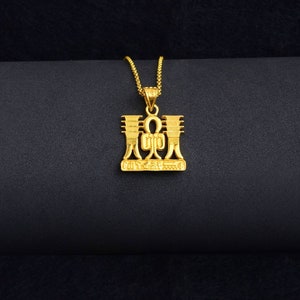Gold Ankh Necklace, 14k Gold Vermeil overSterling Silver, Egyptian Revival, Ankh Jewelry