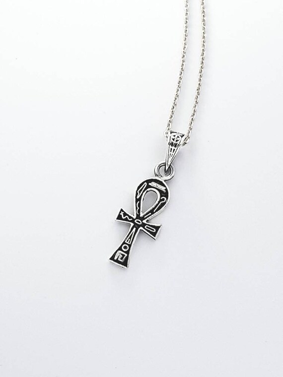 Ankh Necklace Sterling Silver Ankh Pendant Key of the Life Ancient Egyptian Ankh Jewelry. Etsy
