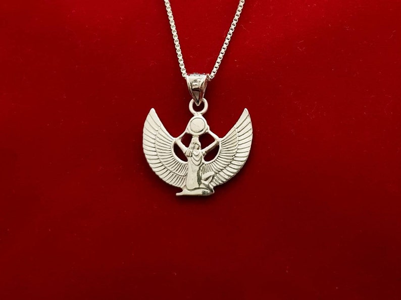 Large Goddess Isis Necklace Sterling Silver Isis Pendant - Etsy New Zealand