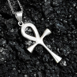 Ankh Necklace, Sterling Silver Ankh Pendant, Egyptian Ankh Necklace, key of Life, Ankh Jewelry.
