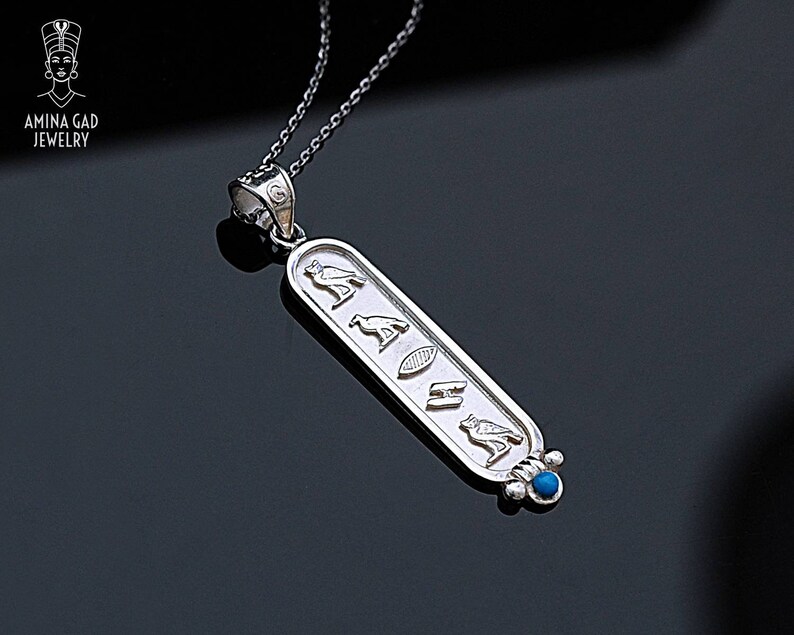 Personalised cartouche necklace Clearance